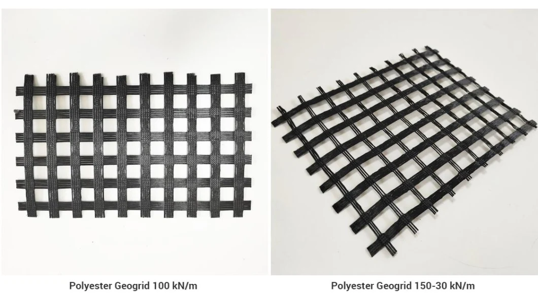 High Tensile Strength Polyester PVC Biaxial Geogrid for Rawilway Foundation